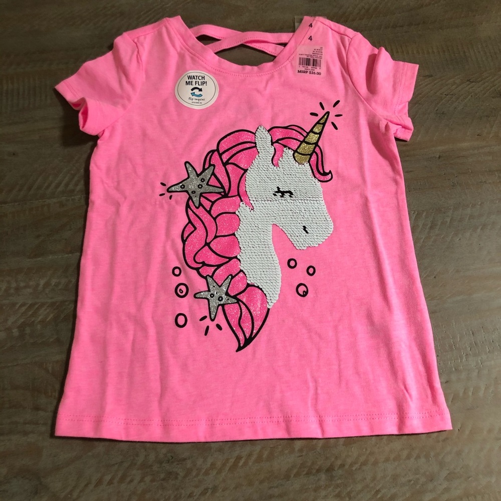 NWT Crossback Flip Sequin Unicorn 🦄 Top